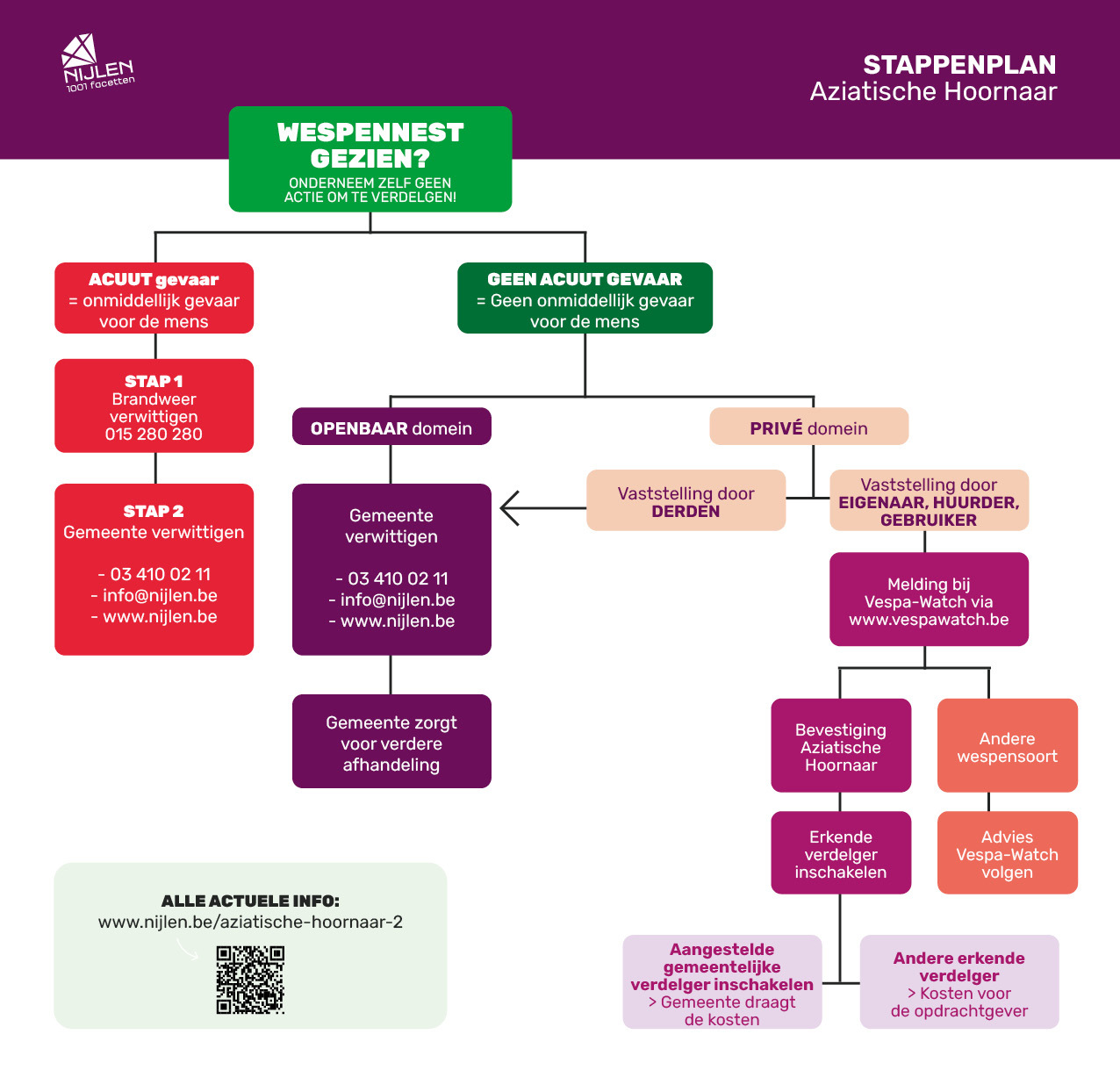 Stappenplan wespennest gezien