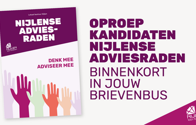 Aan huis bedeling folder nieuwe adviesraden in week van 21 april